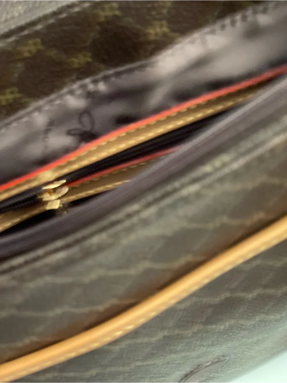Rioni Dark Brown Messenger Bag with Tan Accent